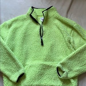 Oversized half zipped neo puffy sweater